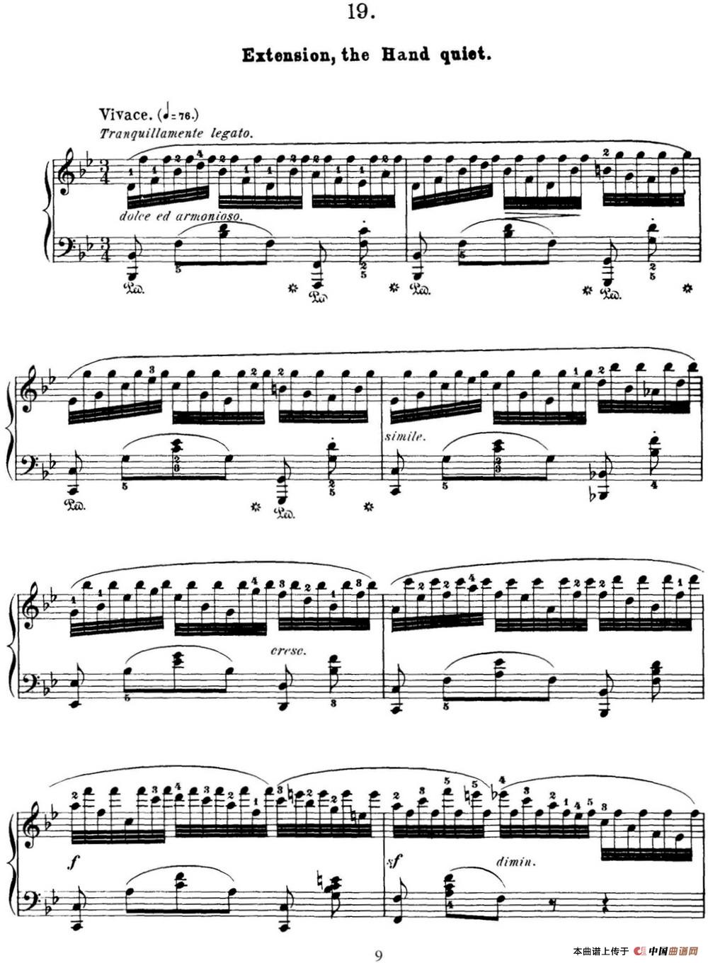 50首车尔尼Op.740钢琴手指灵巧技术练习曲（NO.19）