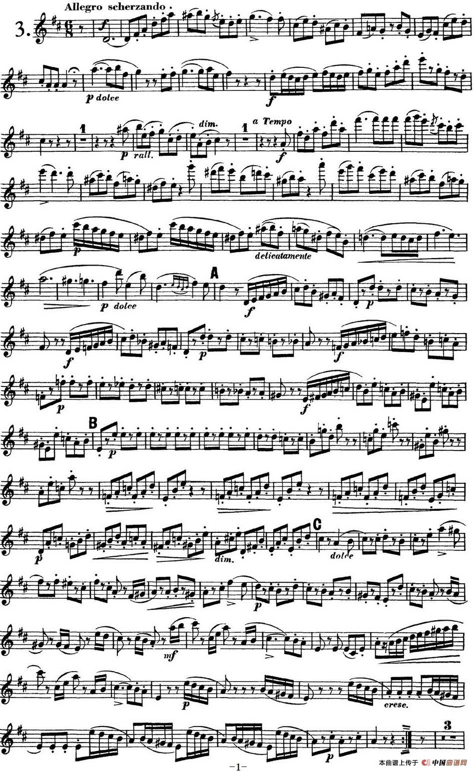 库劳长笛二重奏大练习曲Op.39——Flute 2（No.3）