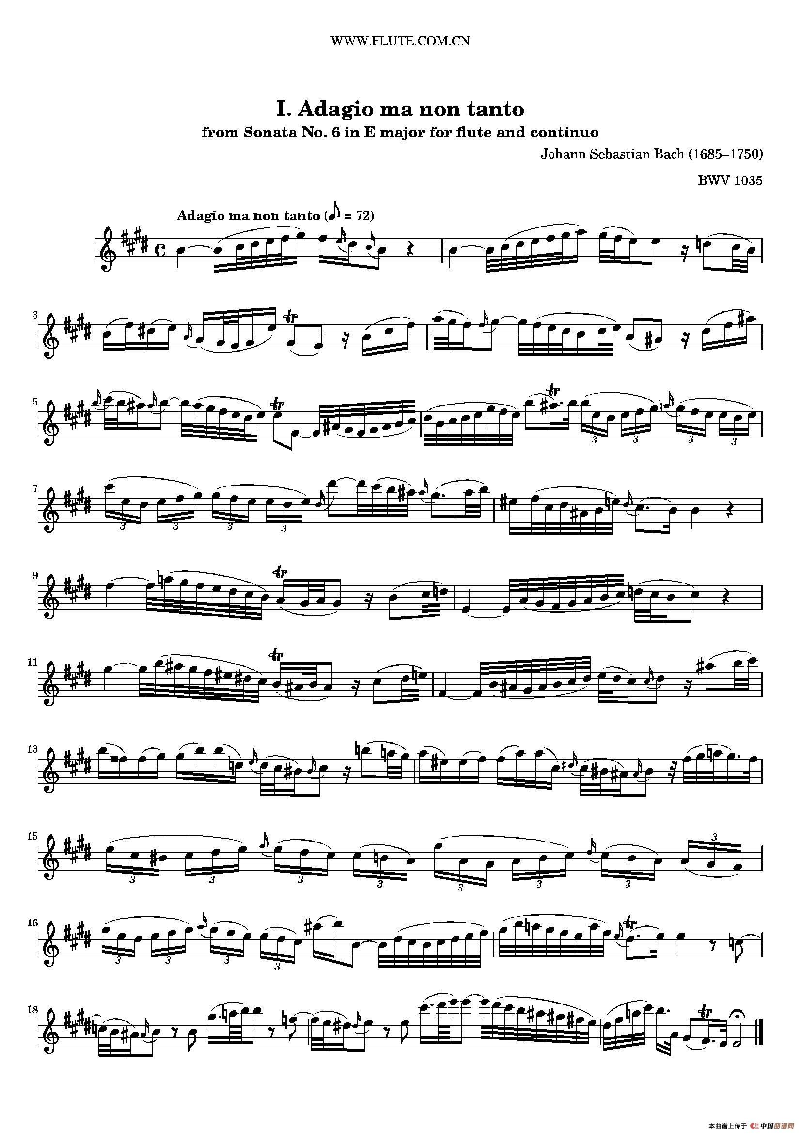 Adagio Ma Non Tanto（BWV1035 ）