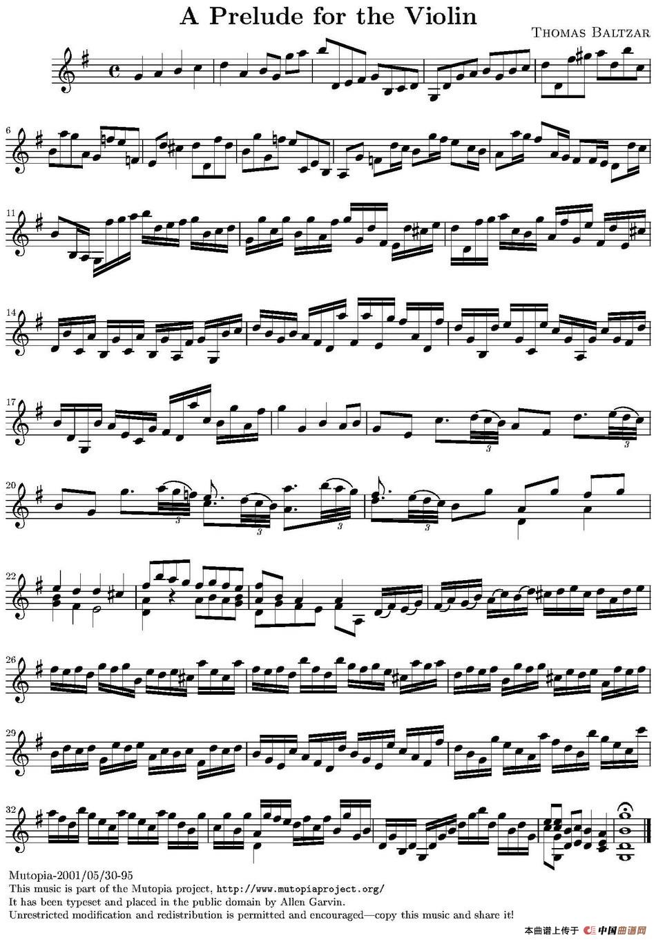 A Prelude for the Violin