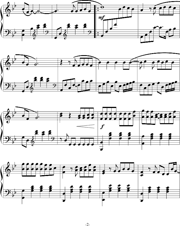 黄昏-经典版钢琴谱
