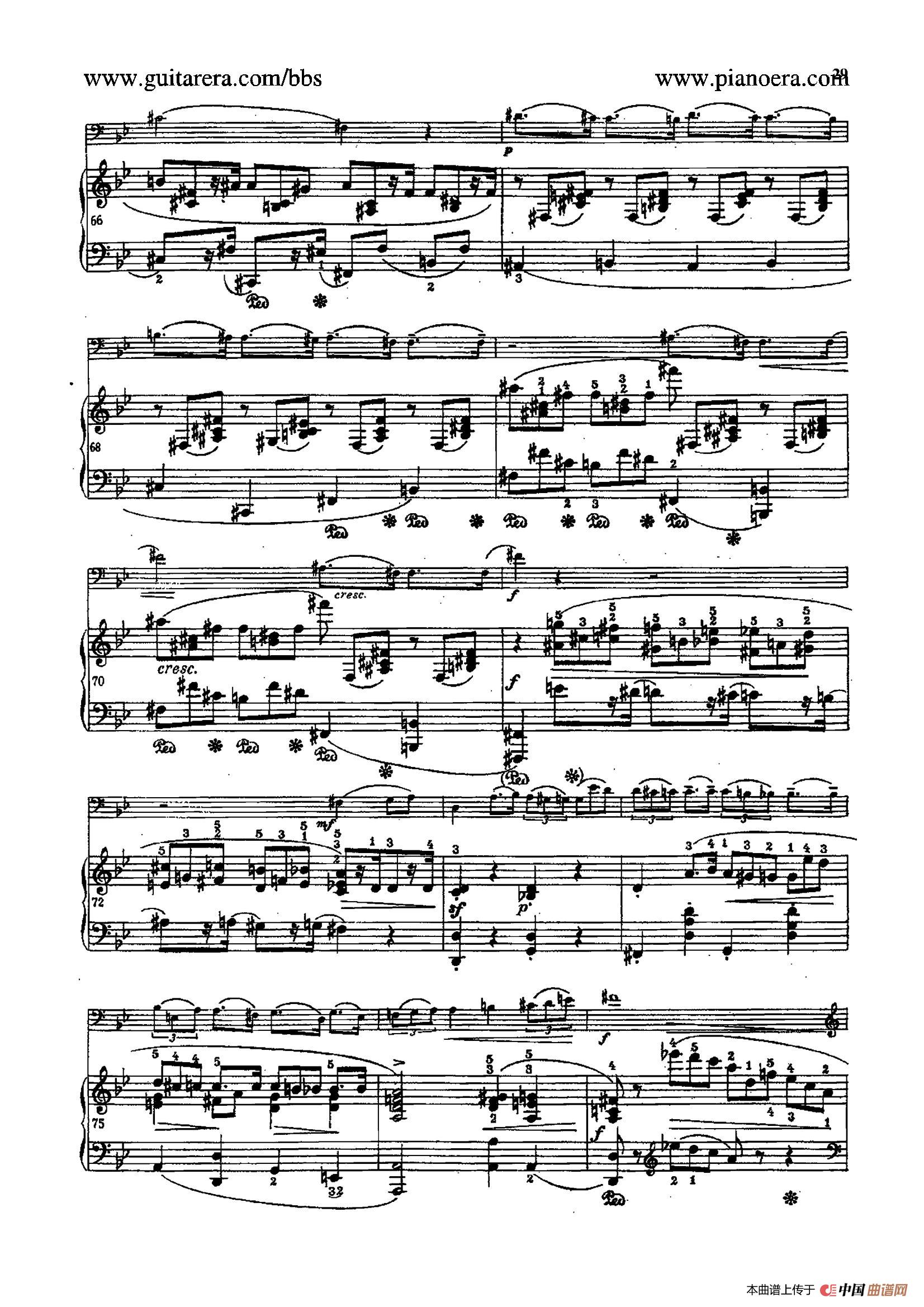 Sonata for Cello and Piano in g Minor Op.65（g小调大提琴奏