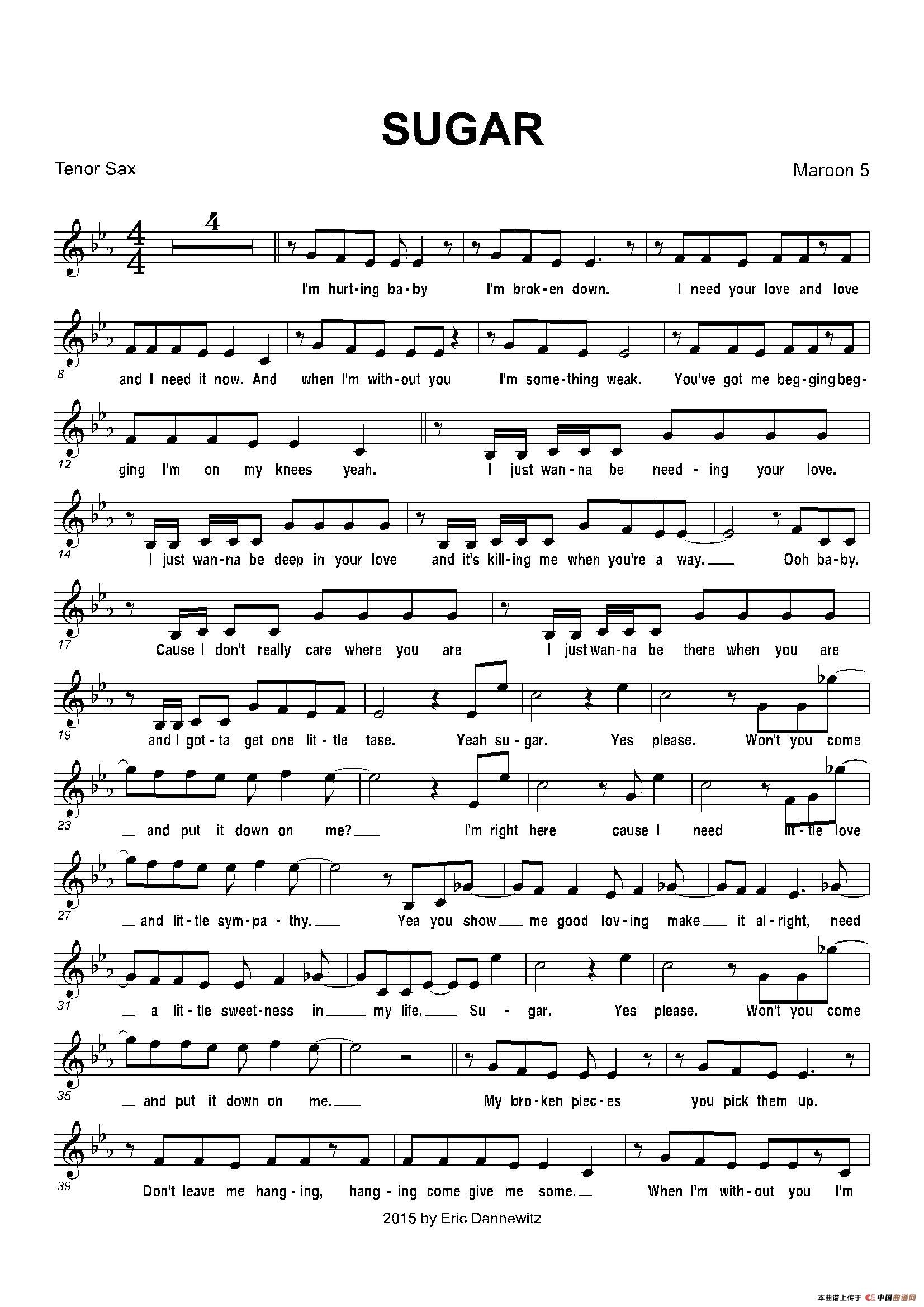 sugar（糖果）（次中音萨克斯）