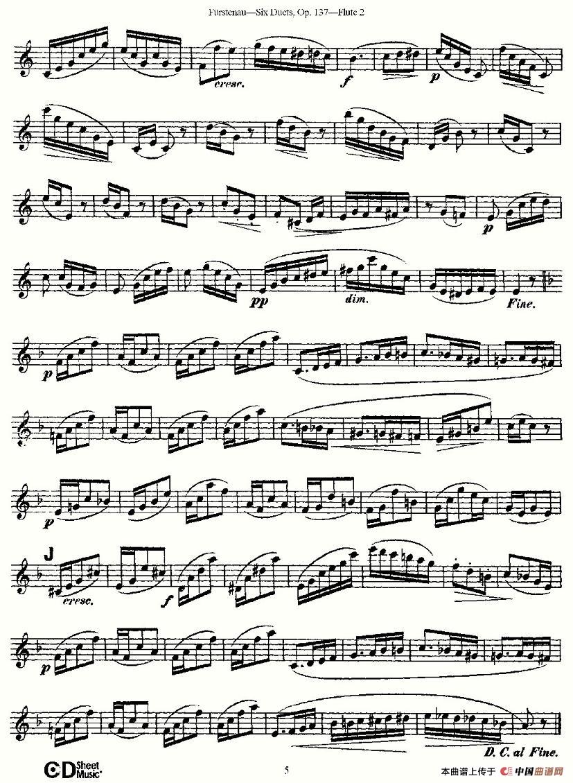 Six Duets, Op.137 之一（二重奏 六首作品 137号）