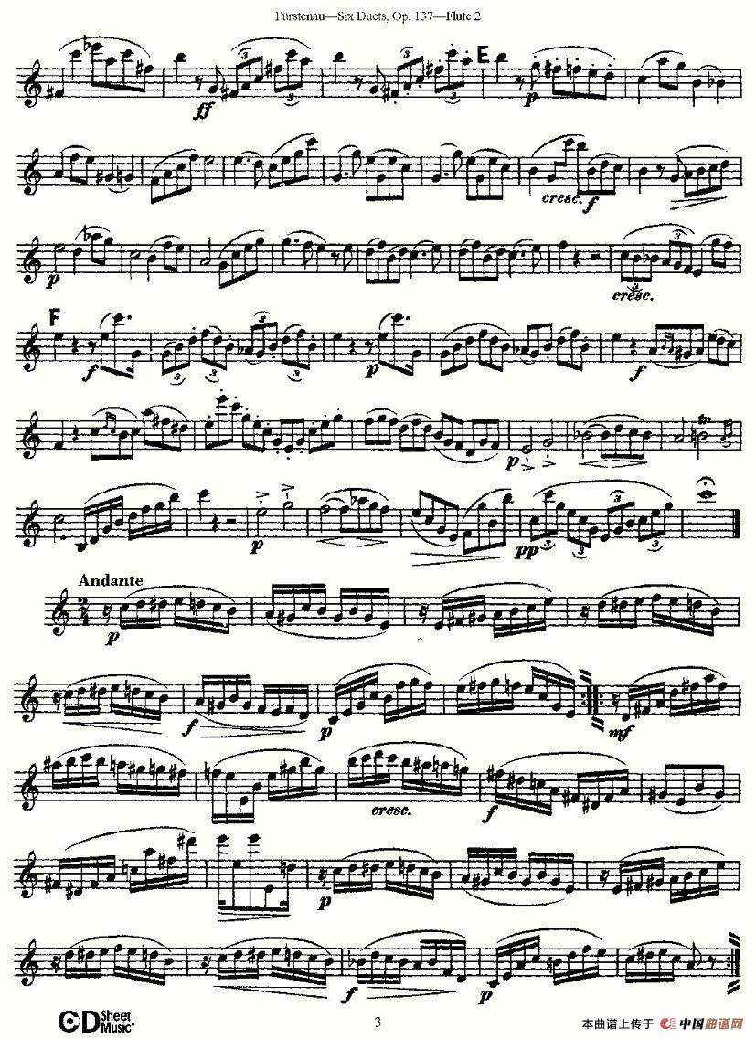 Six Duets, Op.137 之一（二重奏 六首作品 137号）