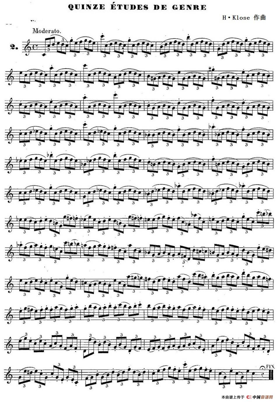 H·Klose练习曲（Quinze etudes de genre—2）