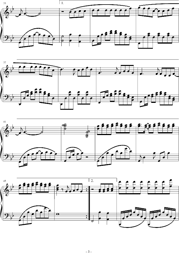 黄昏-演奏版钢琴谱