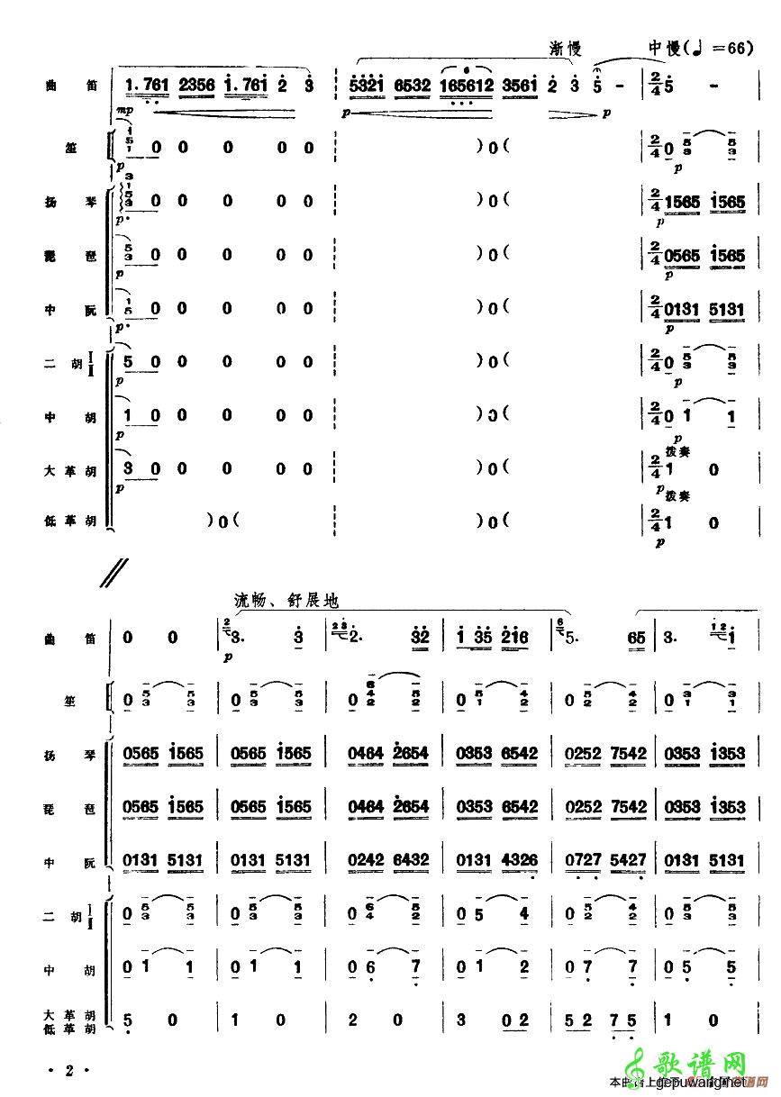 【水乡新歌笛子谱】