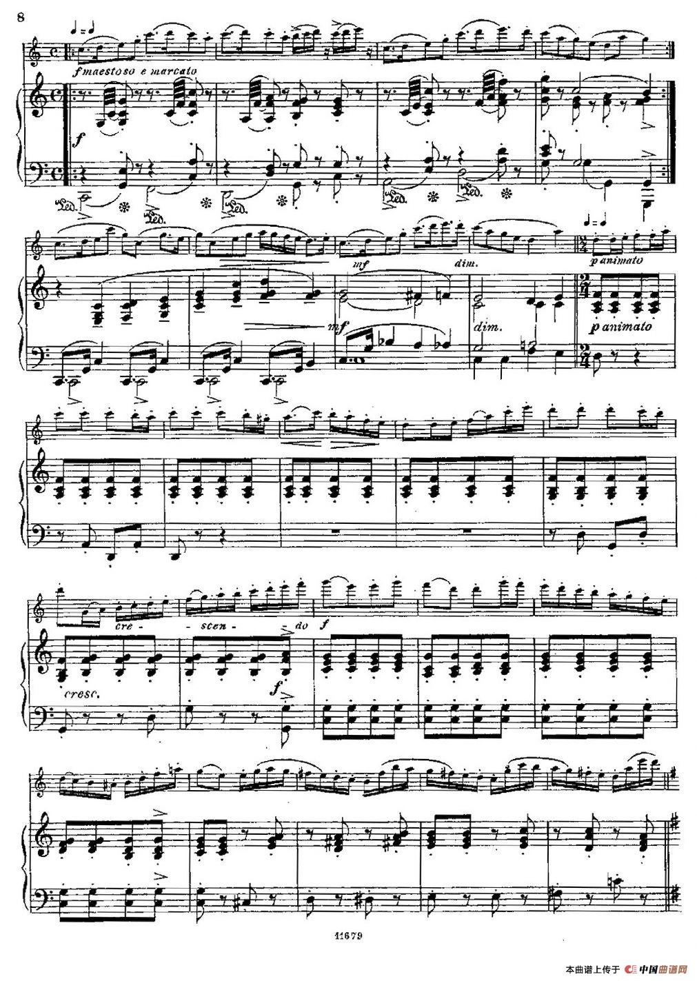 Fantaisies nationales. Ecossais. （Op.59 No.2）（长笛+钢琴
