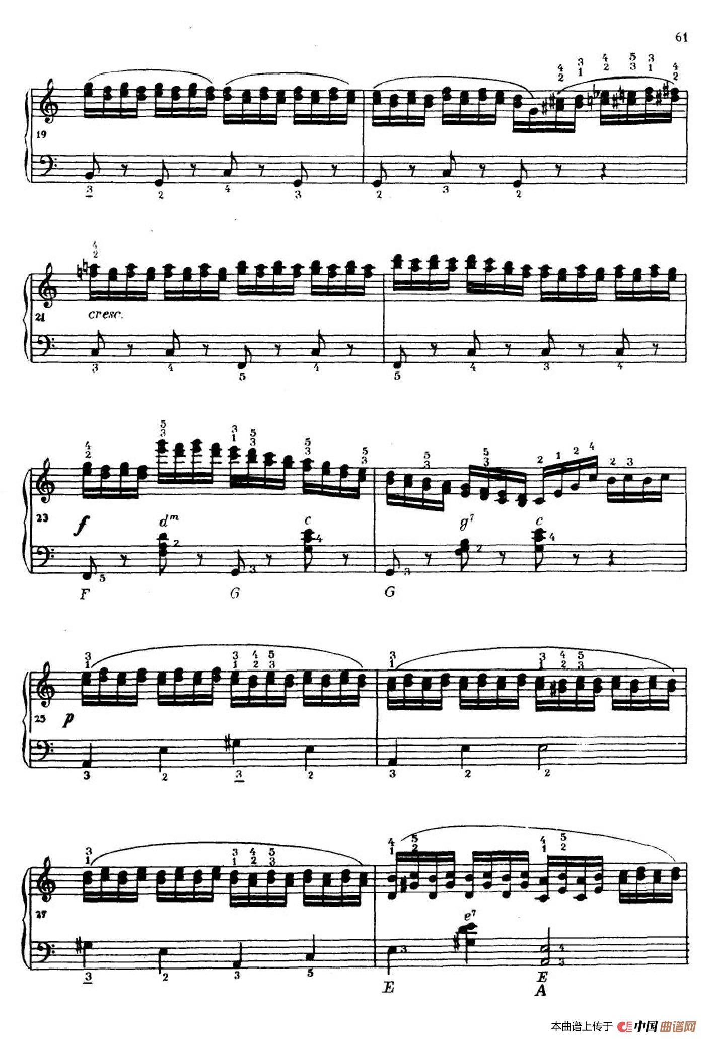 《车尔尼手风琴练习曲集》第Ⅳ册（第12首）