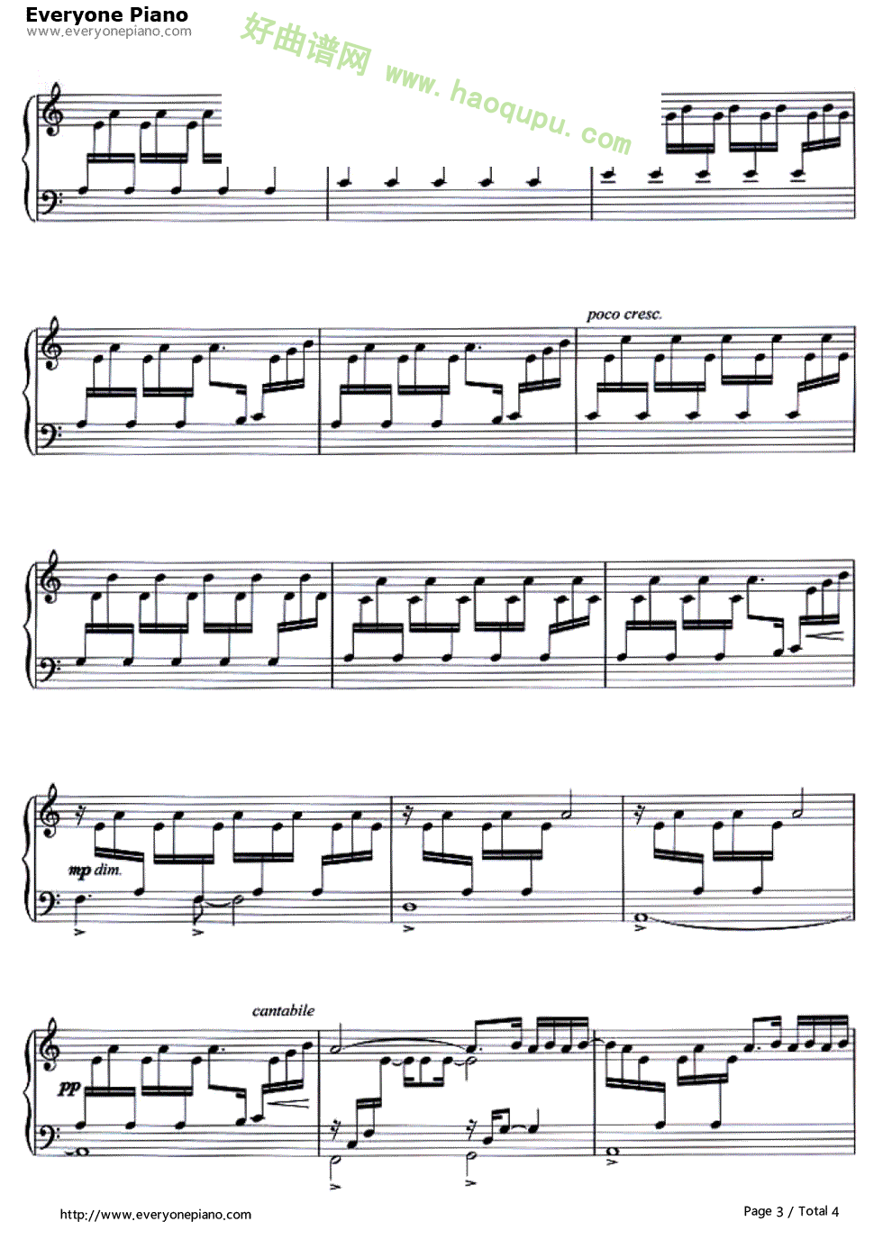 《Una mattina》（《无法触碰》插曲） 钢琴谱第4张