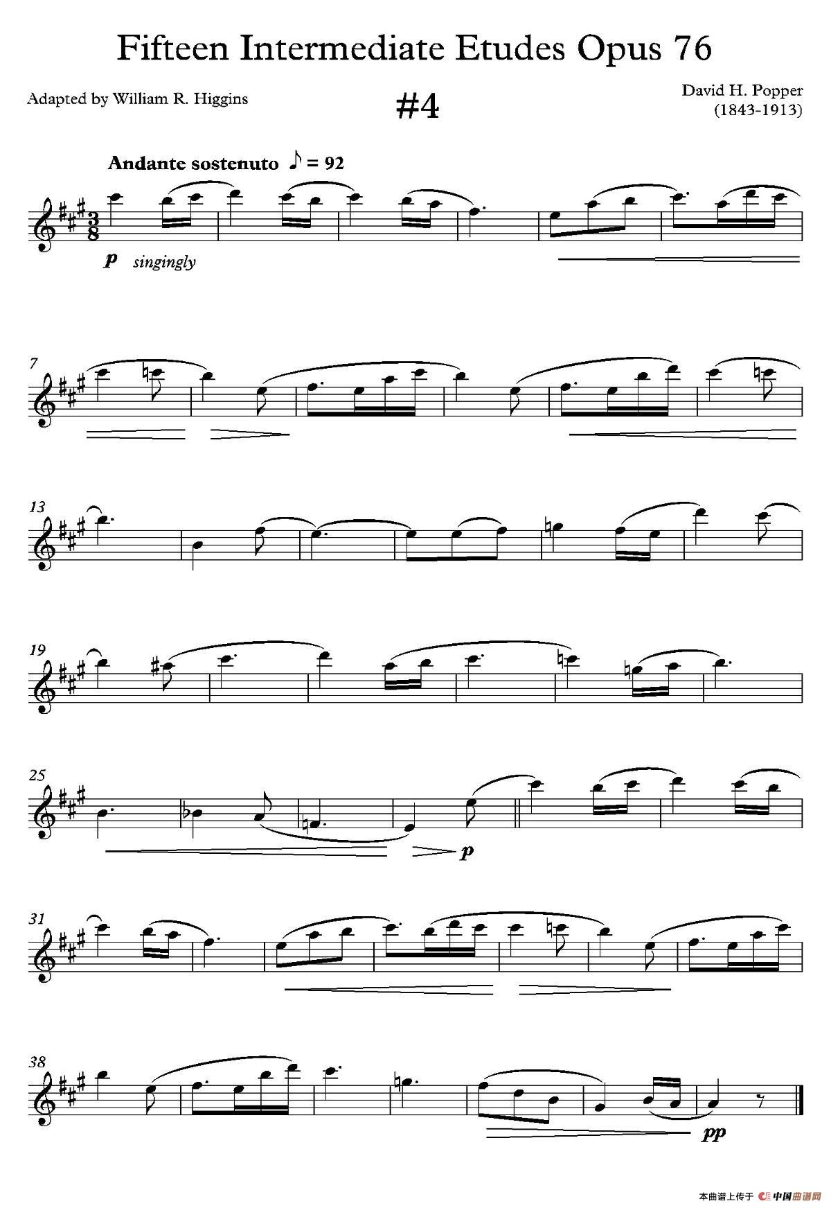 中级练习曲15首 Op76（4）