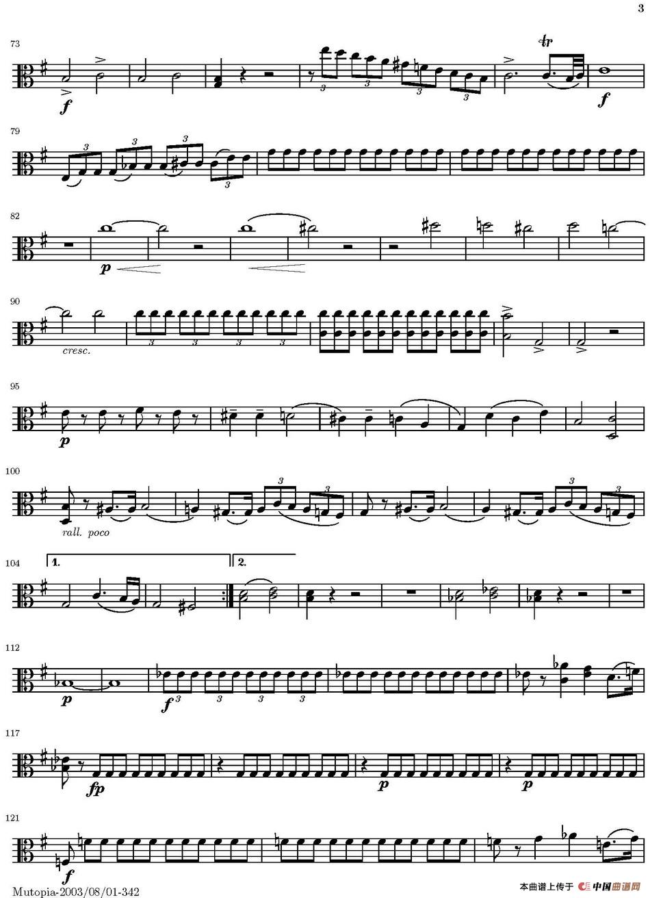 String Quartet nr.18 in E minor（E小调弦乐四重奏）（中