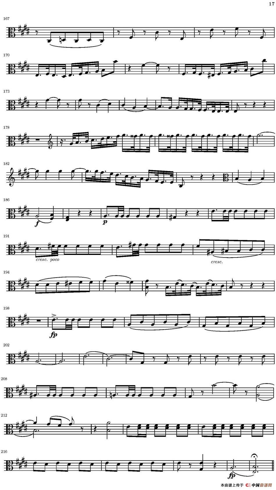 String Quartet nr.18 in E minor（E小调弦乐四重奏）（中