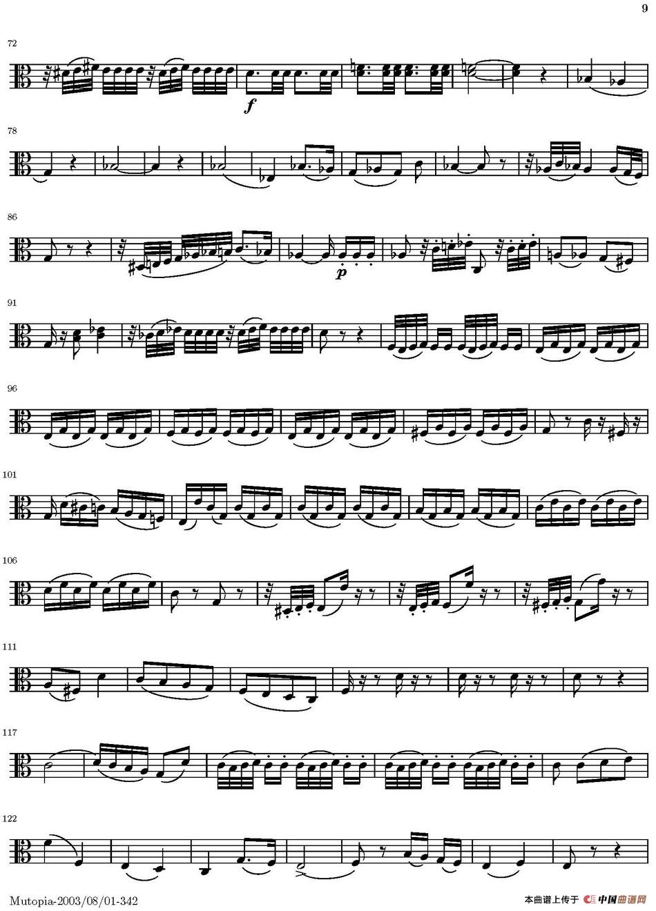 String Quartet nr.18 in E minor（E小调弦乐四重奏）（中
