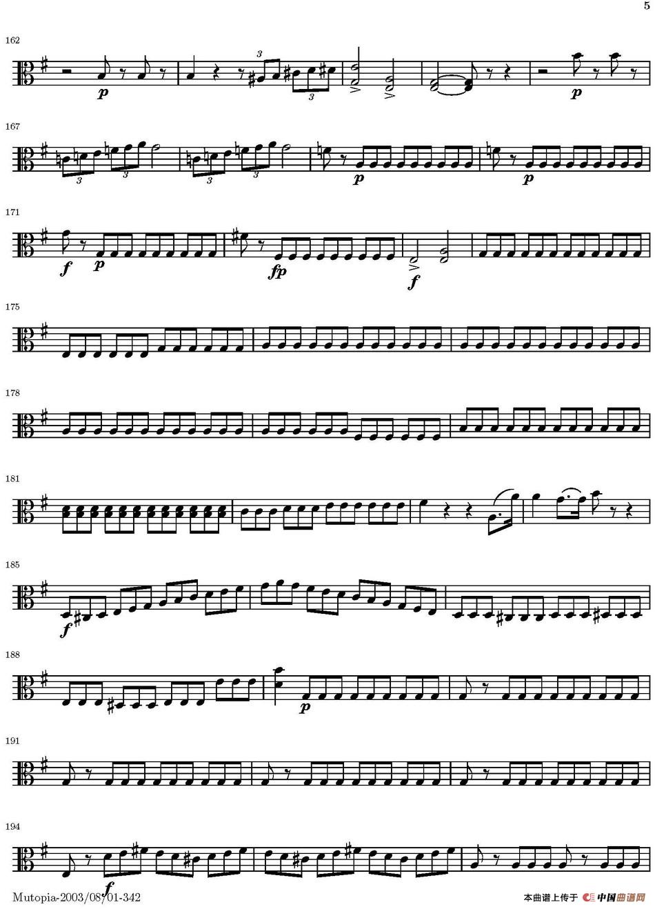 String Quartet nr.18 in E minor（E小调弦乐四重奏）（中