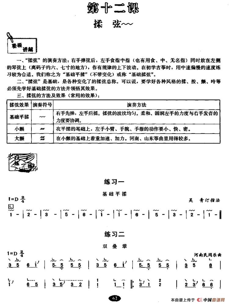 古筝揉弦练习