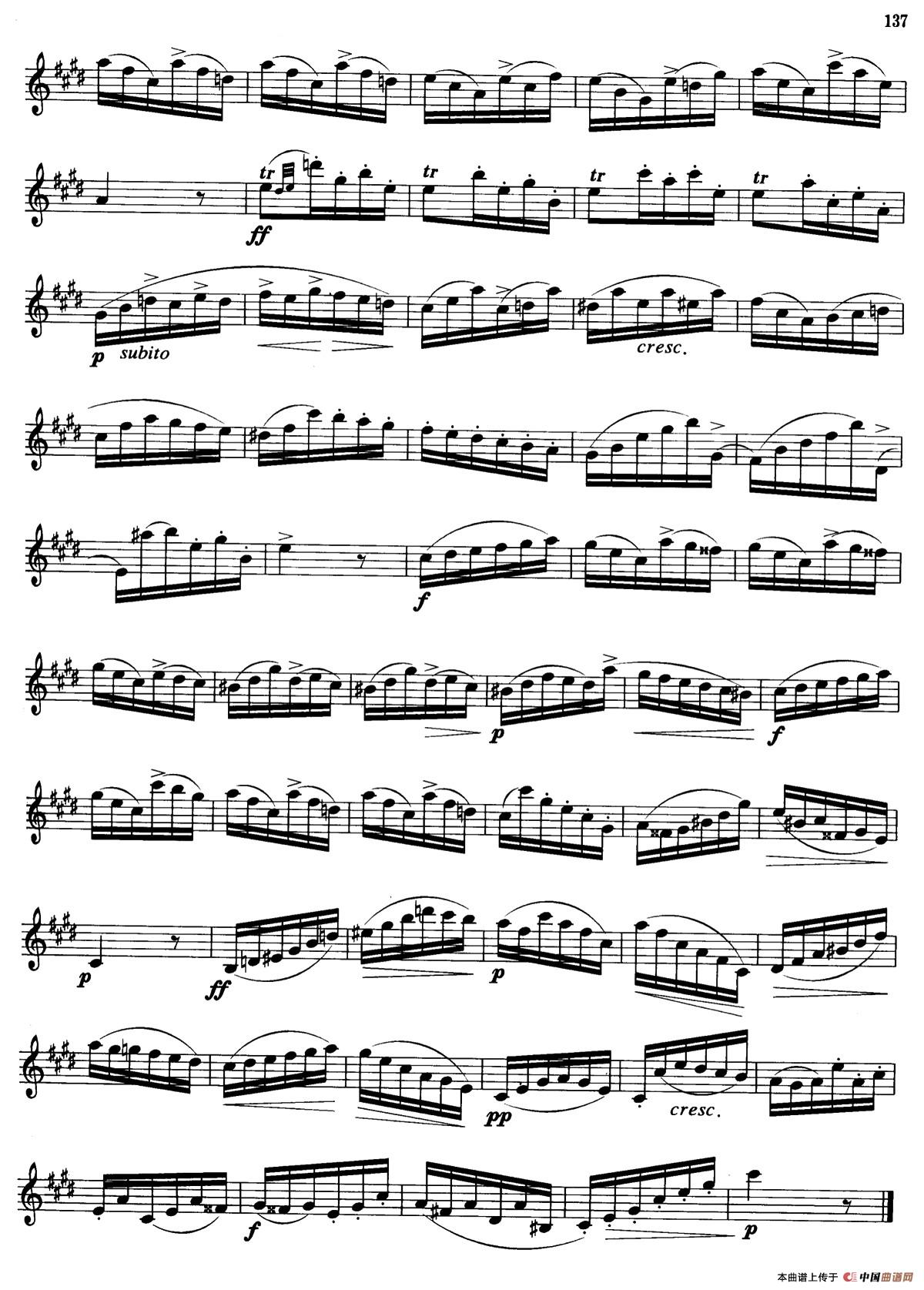 萨克斯管业余考级七级练习曲（8首）