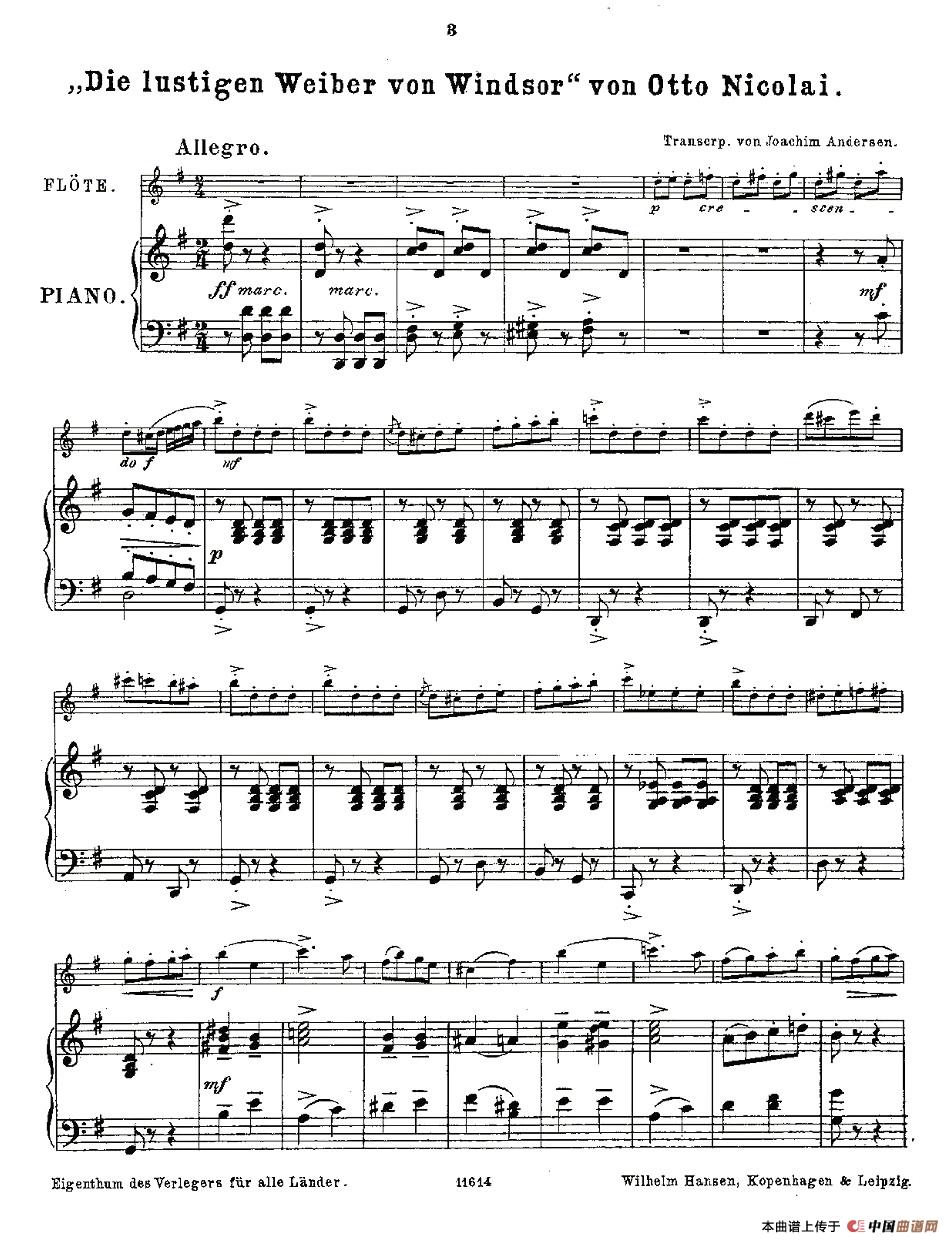Opern-Transcriptionen.Op.45-4（长笛+钢琴伴奏）