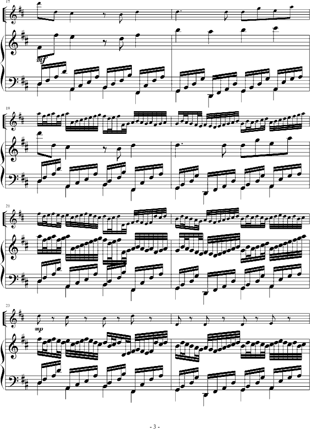 卡农 古筝版钢琴谱