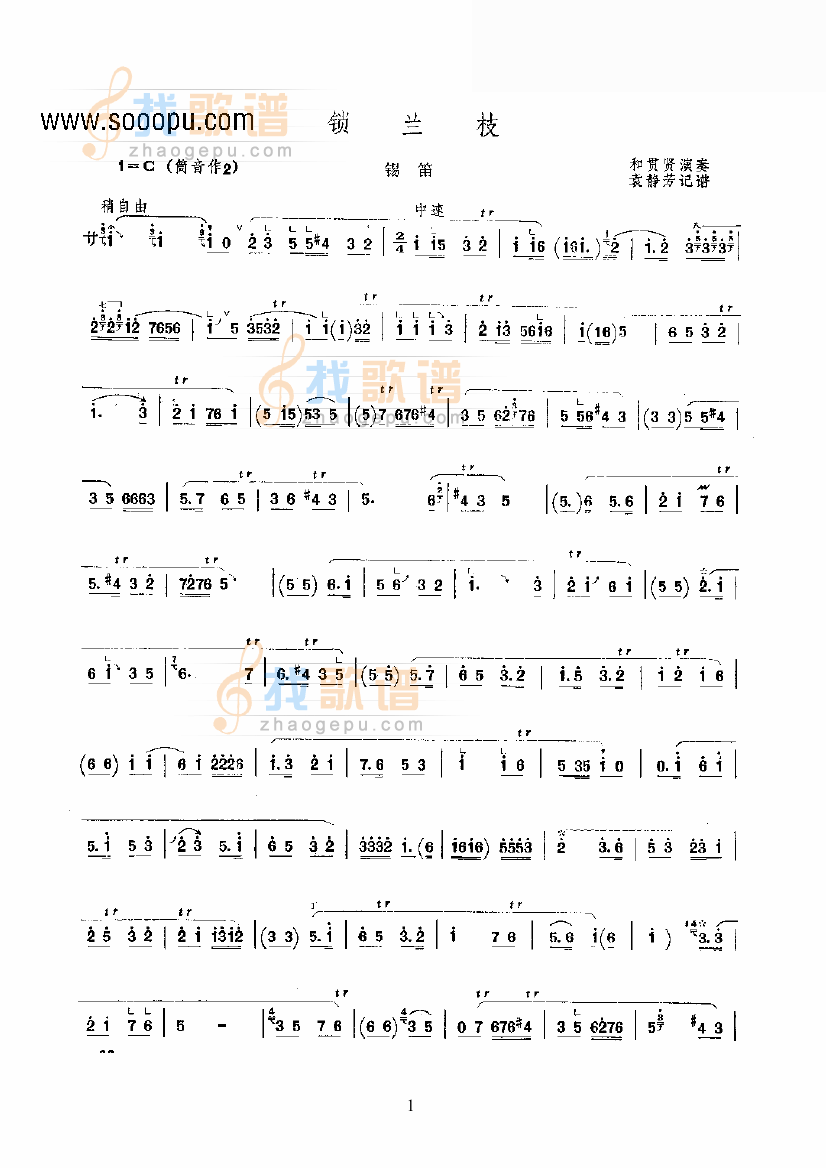 锁兰枝—锡笛民乐类其他乐器