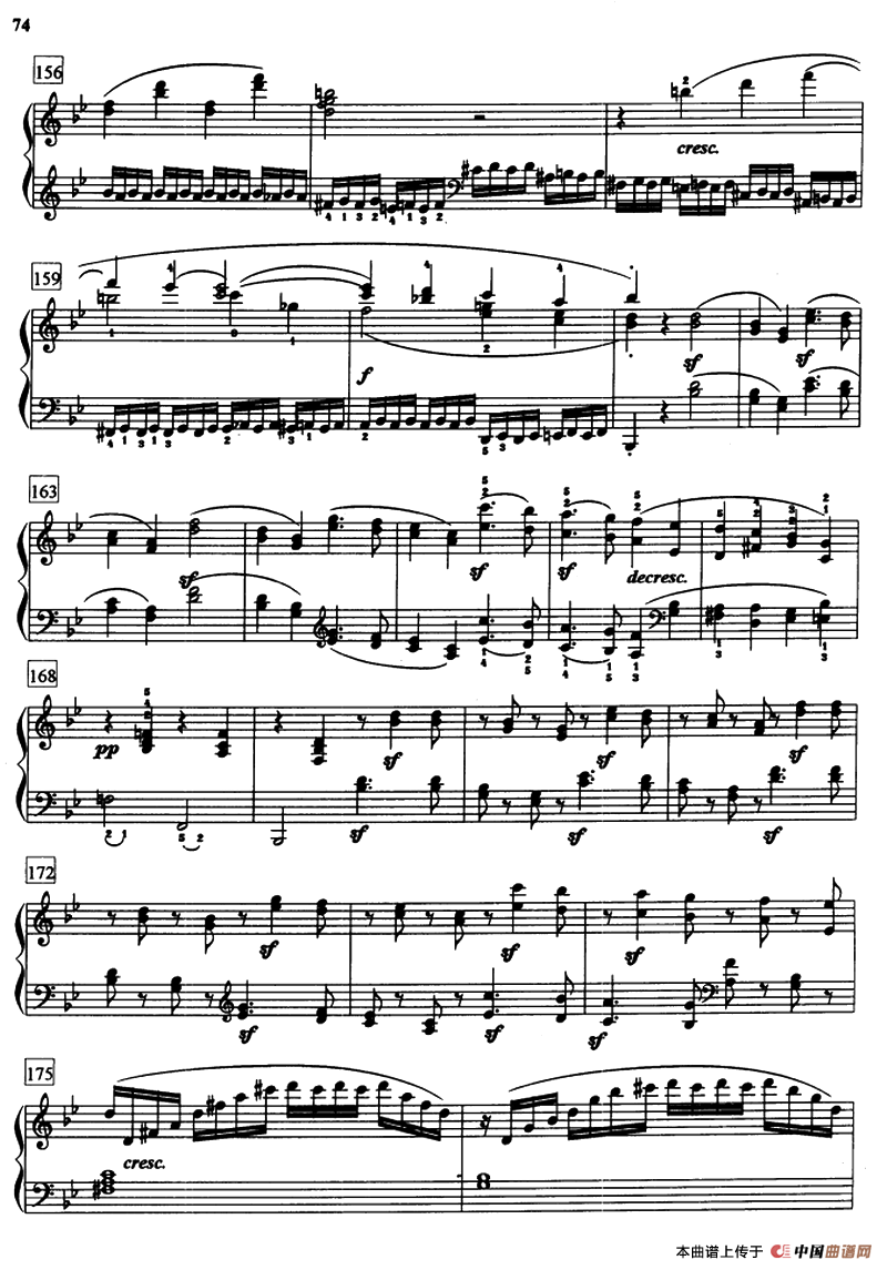 bB大调奏鸣曲Op.22（第一乐章）