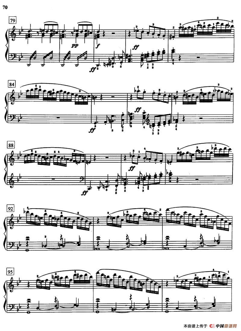 bB大调奏鸣曲Op.22（第一乐章）