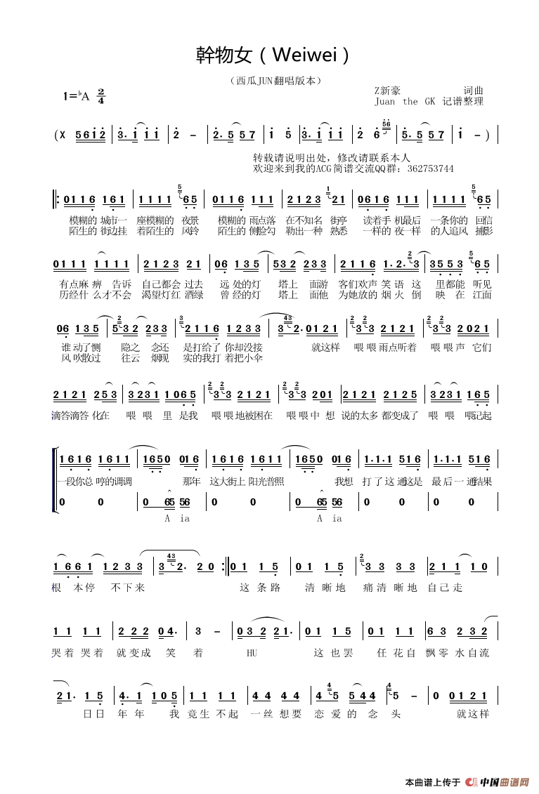 幹物女（Weiwei）