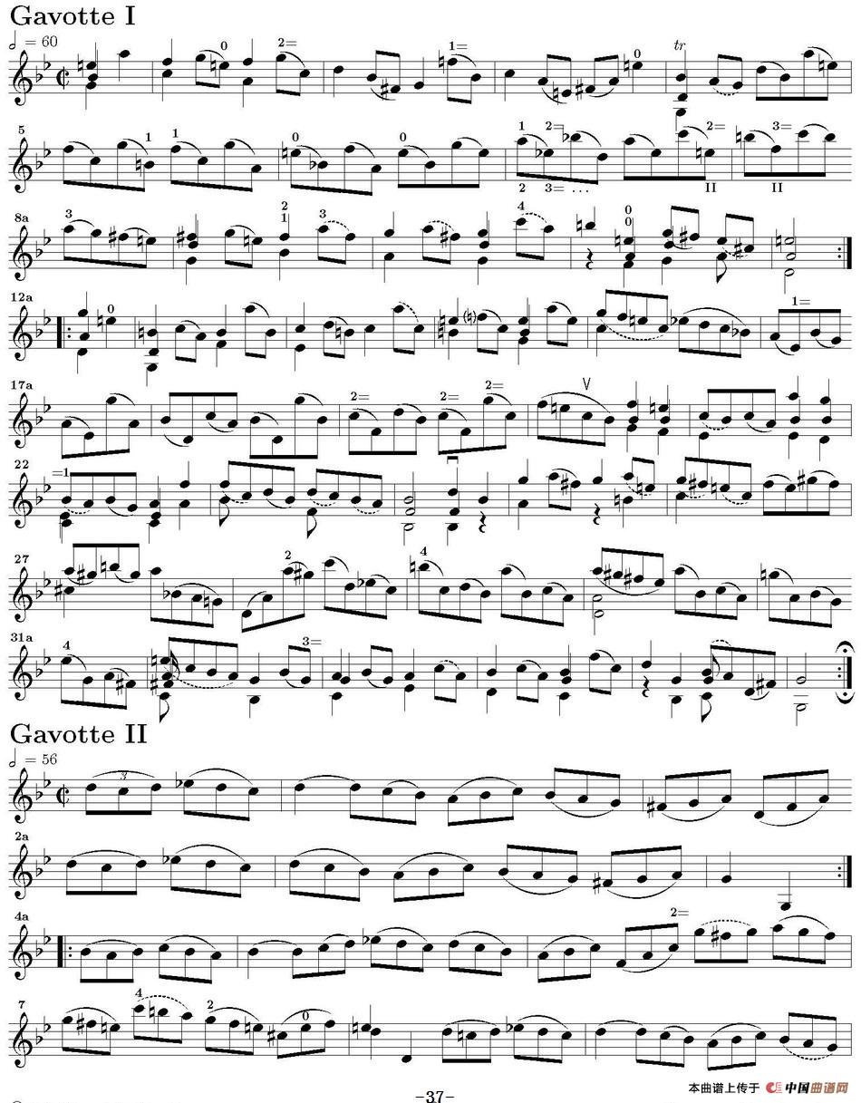 Six Suite Violincello Solo senza Basso（Suite V）（6首无伴