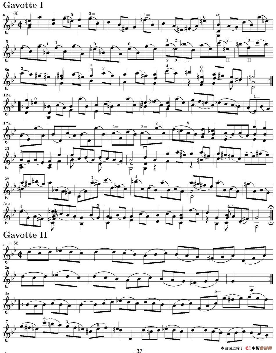 Six Suite Violincello Solo senza Basso（Suite V）（6首无伴
