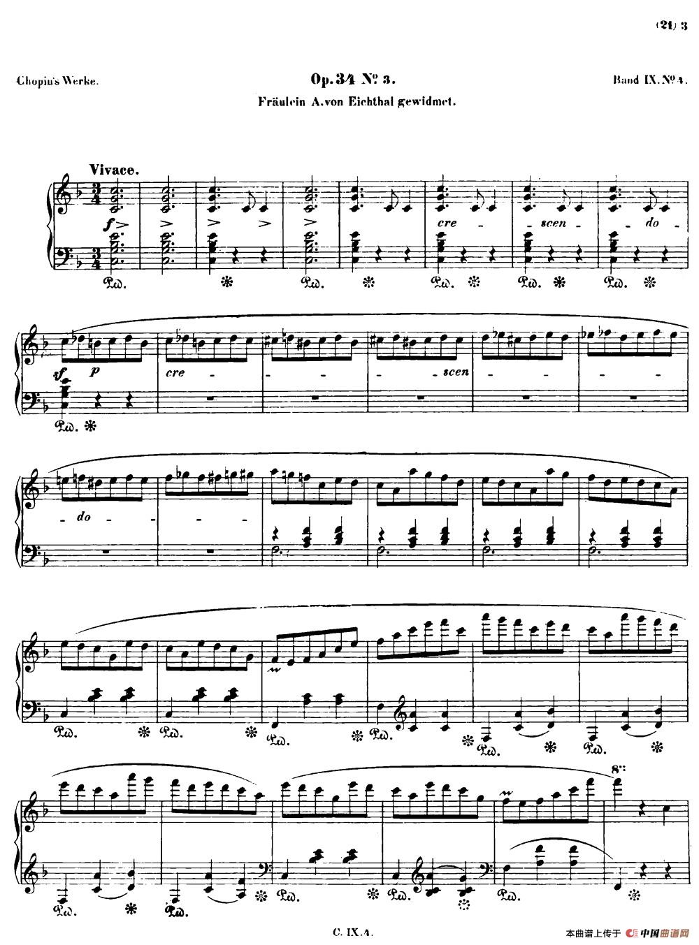 Valse brillante Op34 No3（F大调华丽圆舞曲Op.34-3）