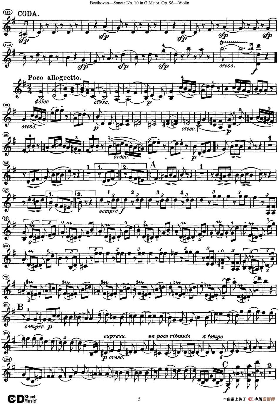 Violin Sonata No.10 in G Major Op.96_2