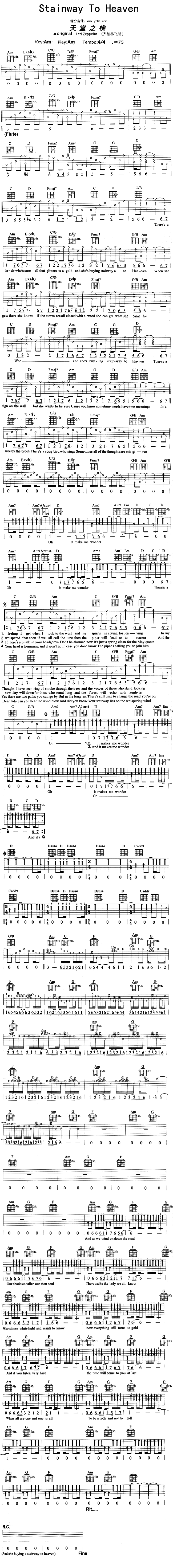 Stainway To Heaven吉他谱