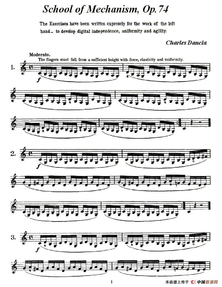 School of Mechanism, Op. 74（小提琴技巧练习1——12）