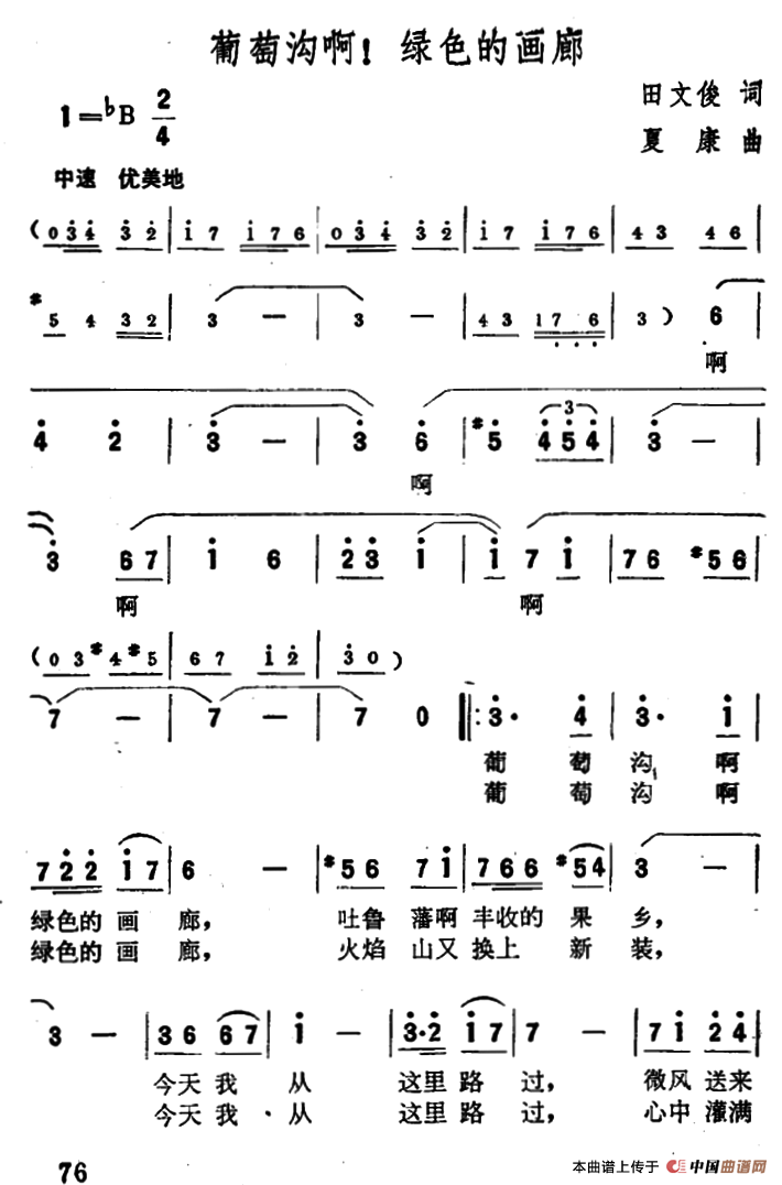 葡萄沟啊！绿色的画廊