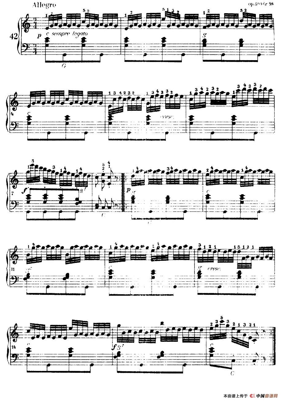 《车尔尼手风琴练习曲集》第Ⅰ册（第37—44首）