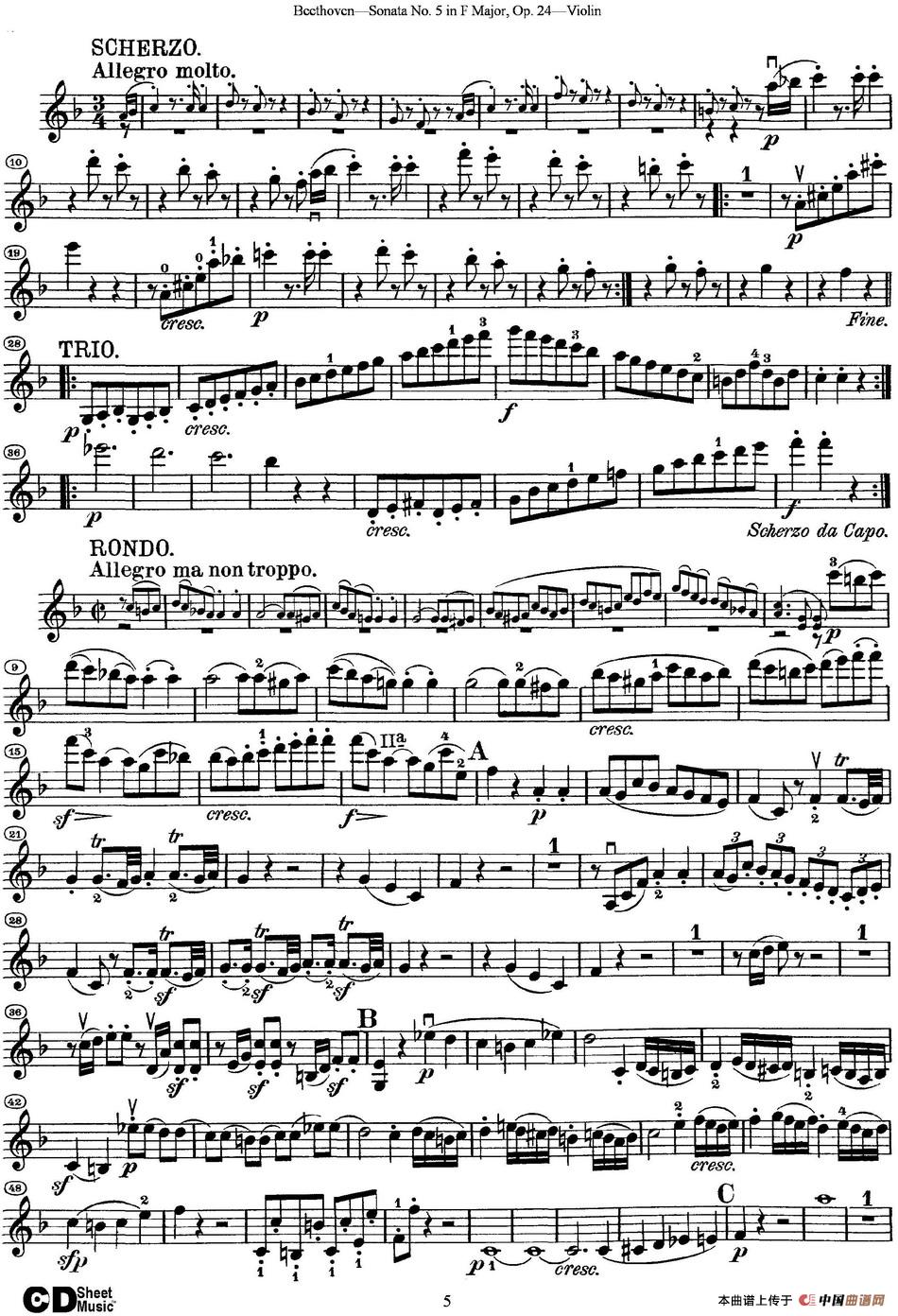 Violin Sonata No.5 in F Major Op.24_1