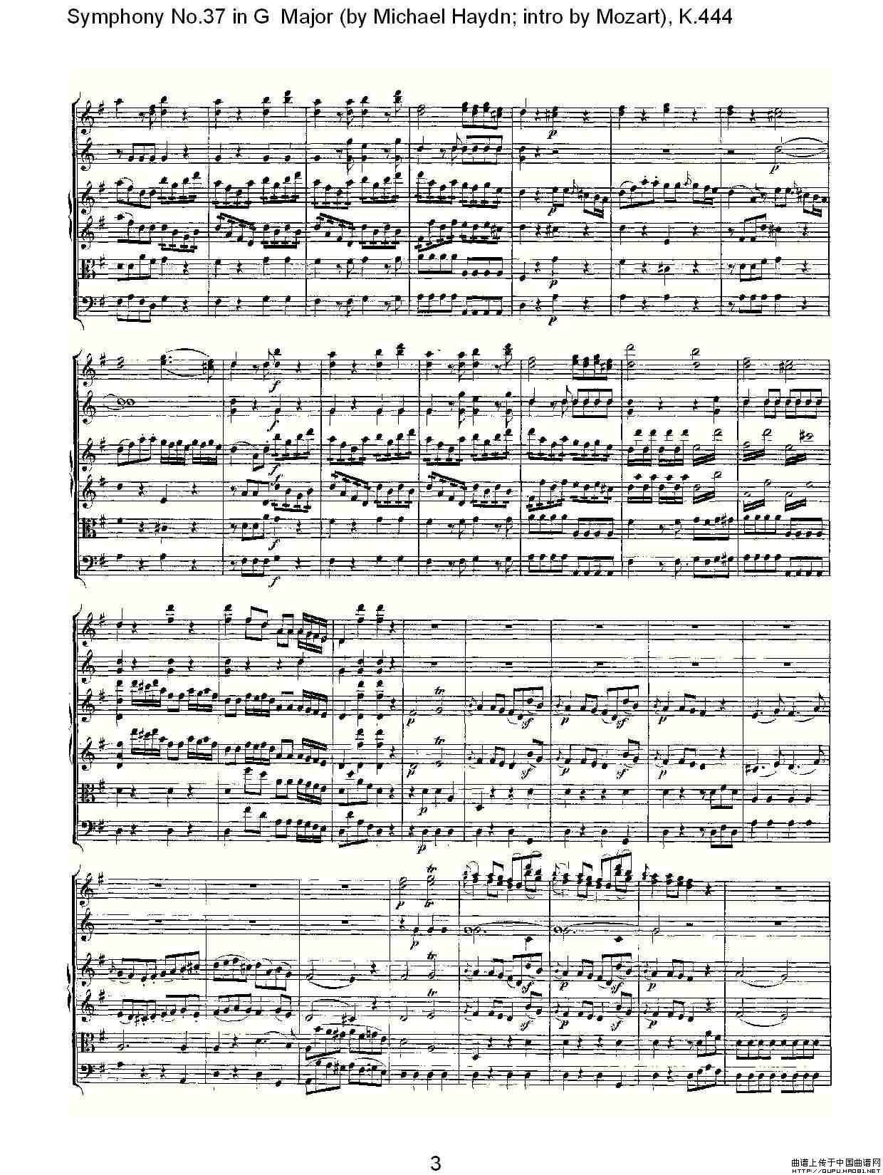 Symphony No.37 in G Major（G大调第三十七交响曲K.444）