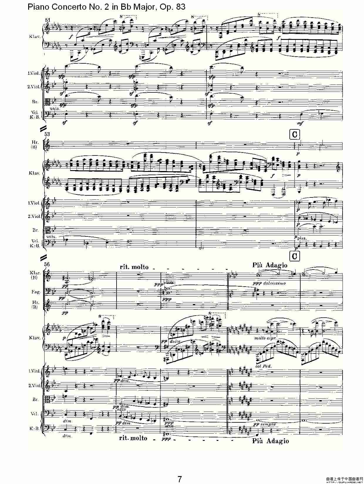 Bb大调钢琴第二协奏曲, Op.83第三乐章