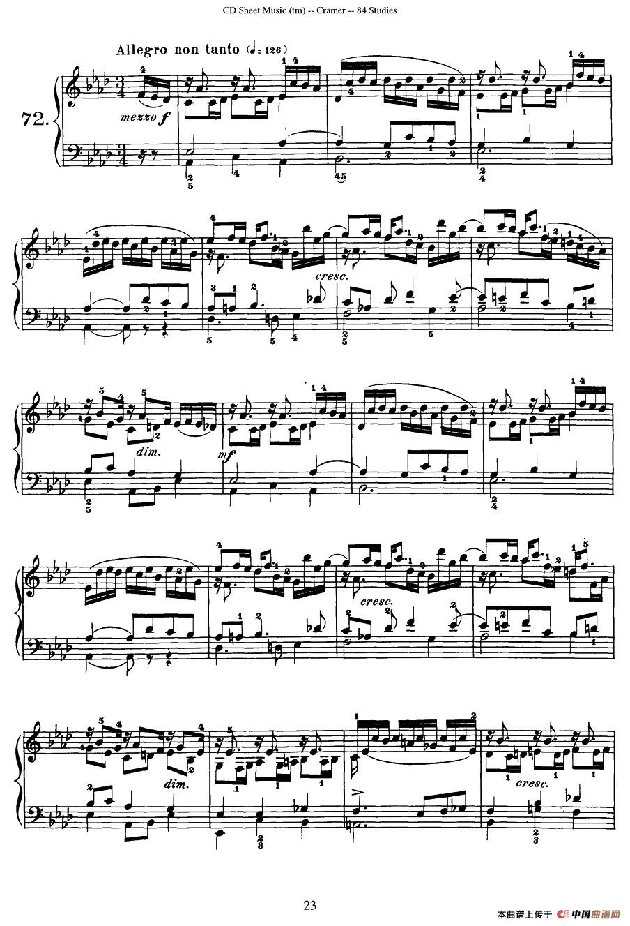 Cramer - 84 exercices（71—75）（克拉莫84首钢琴练习