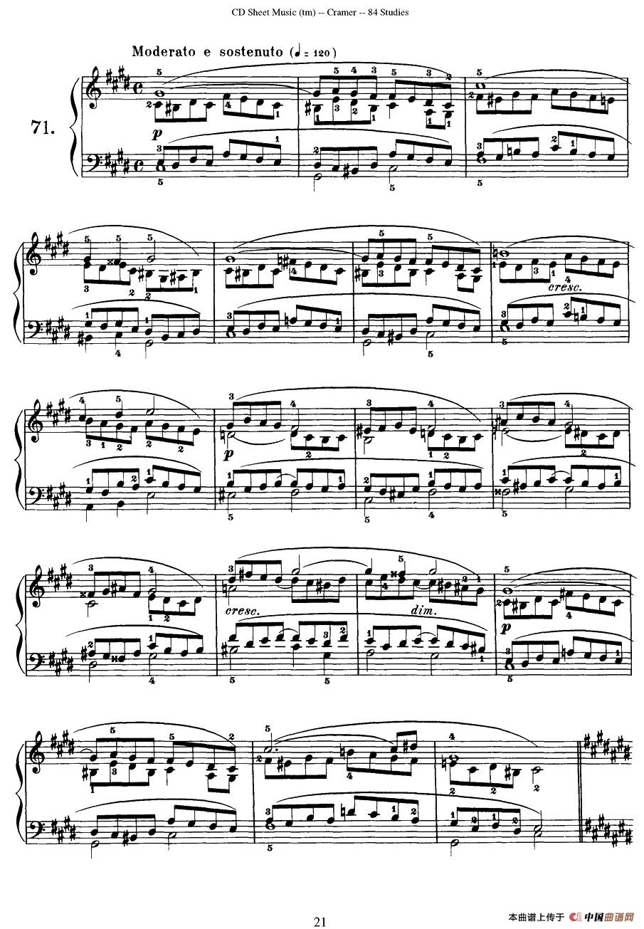 Cramer - 84 exercices（71—75）（克拉莫84首钢琴练习