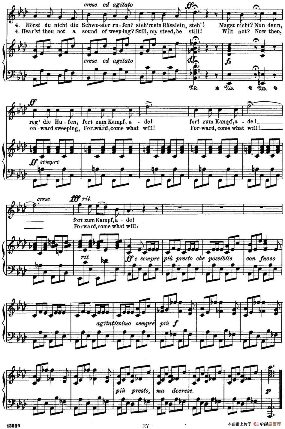 Chopin-17 Polish Songs Op.74，No.10（Der Reitersmann vor de