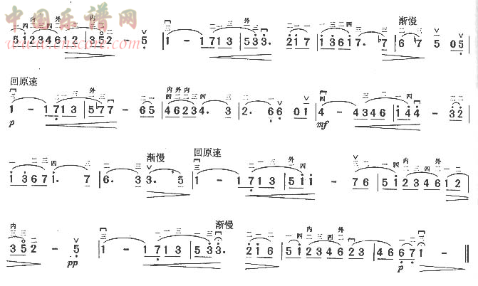 曲谱名：欢乐颂.小奏鸣曲梦幻二胡谱