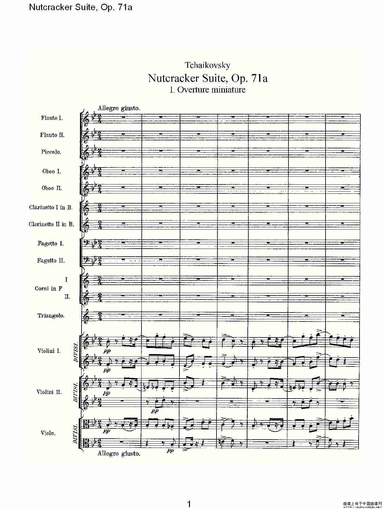 Nutcracker Suite, Op.71a（胡桃夹套曲，Op.71a 第一章）