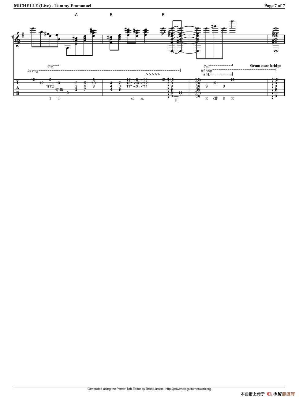 tommy emmanuel：michelle （live）（指弹吉他）