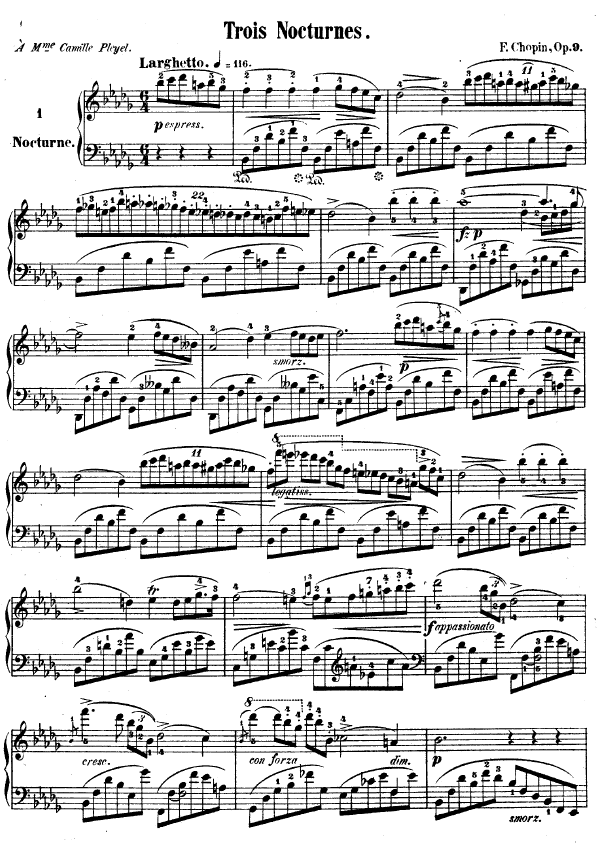 夜曲No.1 - Op.9-1钢琴谱