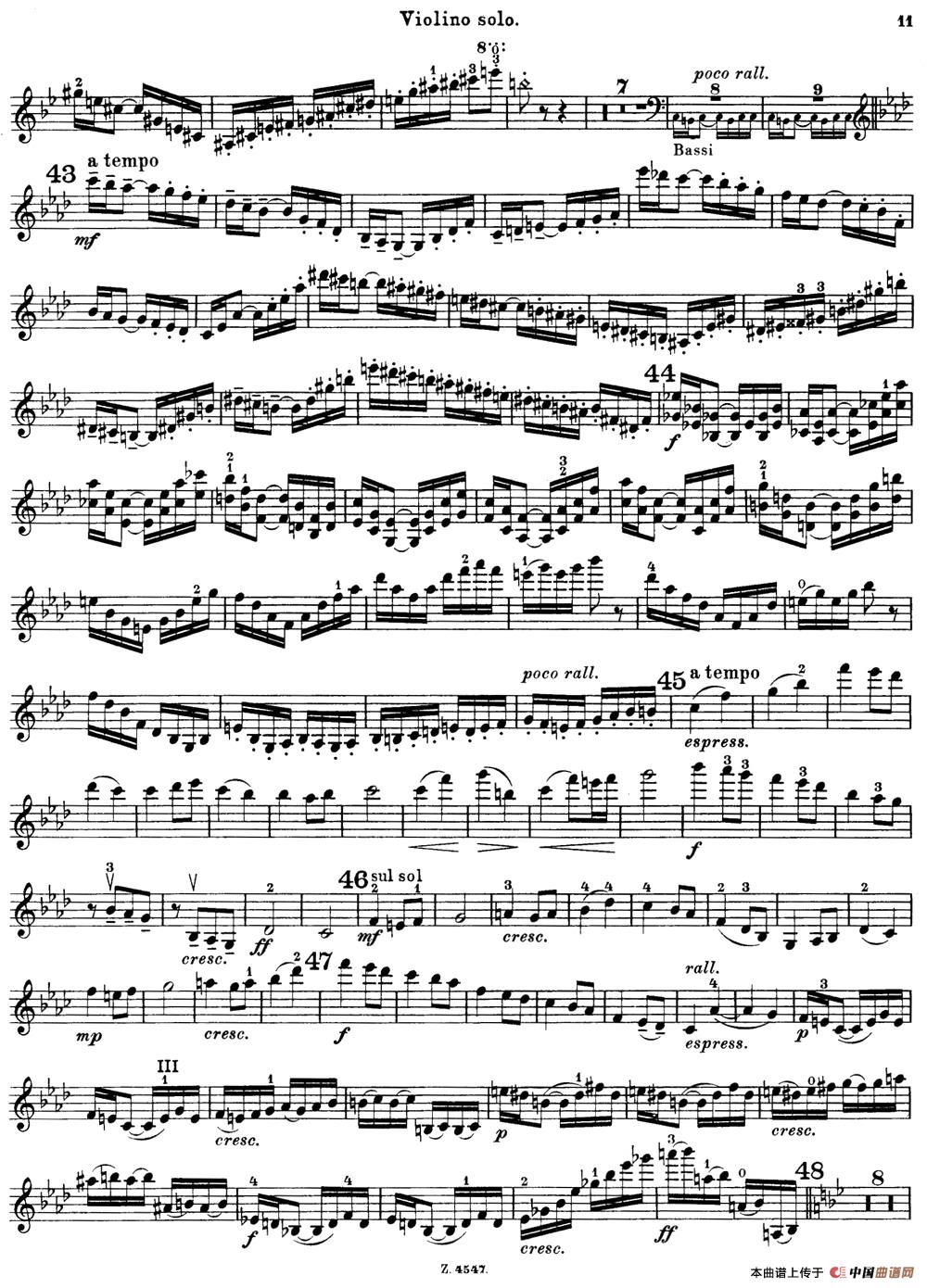 第3号小提琴协奏曲 Op.99（violin concerto no.3）