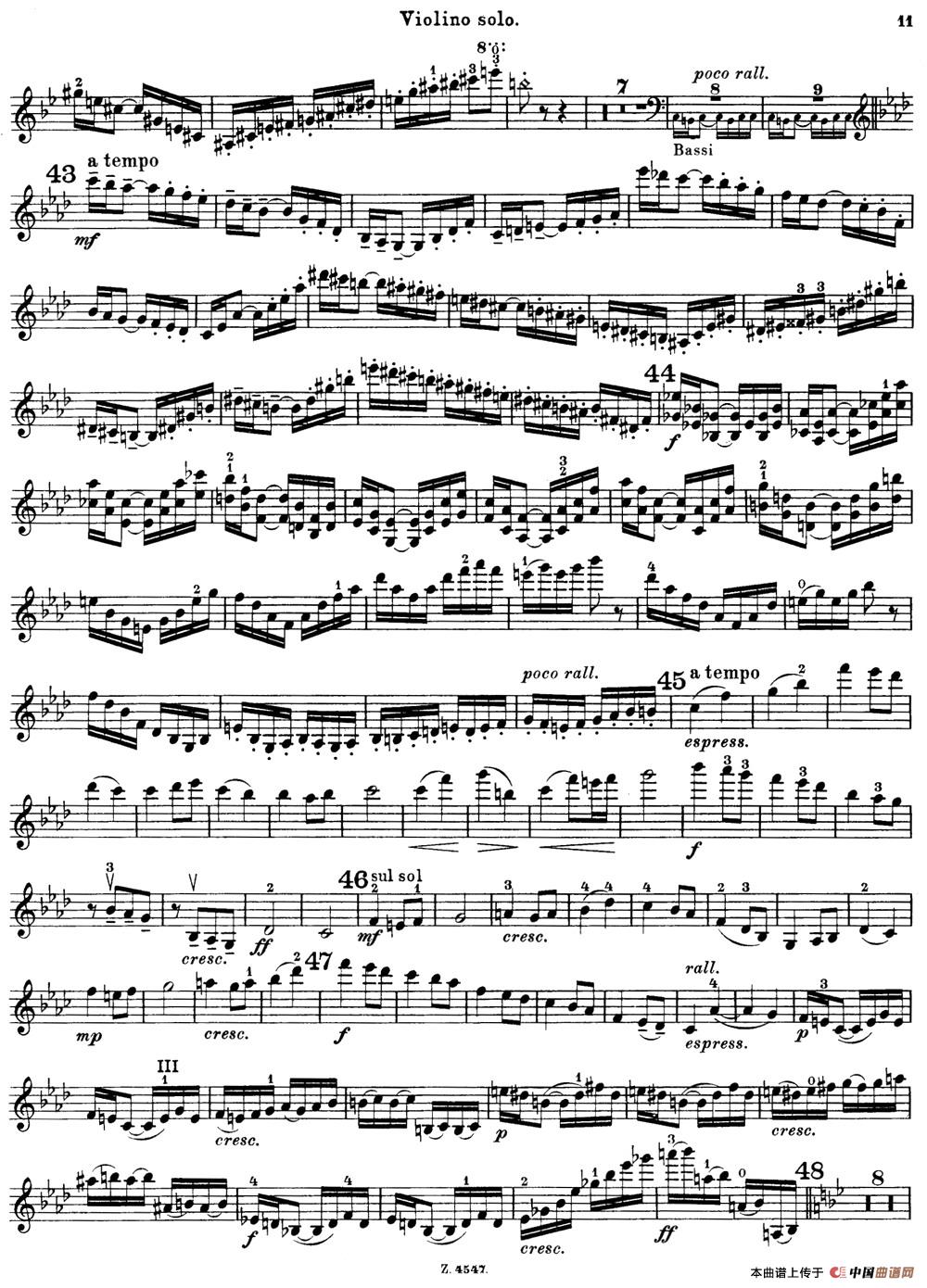 第3号小提琴协奏曲 Op.99（violin concerto no.3）