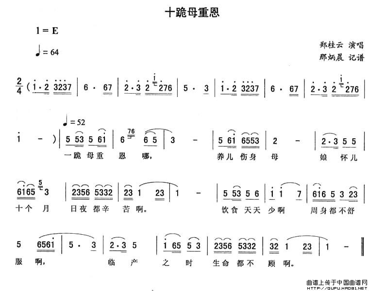 十跪母重恩