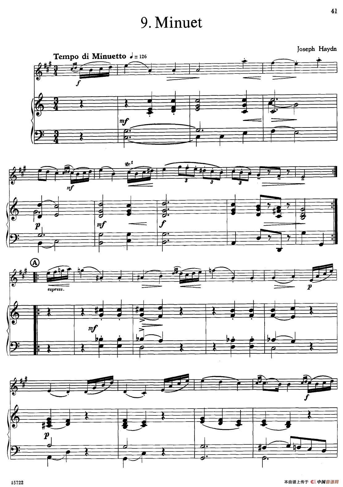 15首古典萨克斯独奏曲：9、Minuet（中音萨克斯+钢